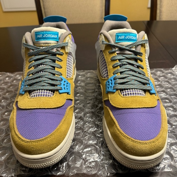 Nike Air Jordan 4 Retro x Union Desert Moss Sneaker Shoes Size US 13 - Picture 6 of 14